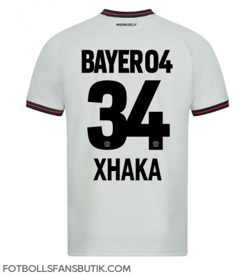 Bayer Leverkusen Granit Xhaka #34 Replika Bortatröja 2023-24 Kortärmad